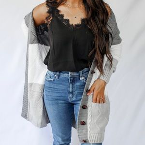 Striped Winter Cardigan